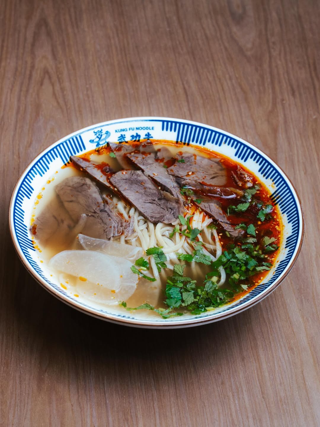 Bol de ramen cantones en Ox Lan Beef Noodle